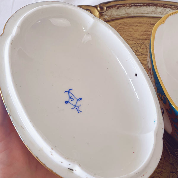 A soft paste Sèvres sucrier sugar bowl with cover