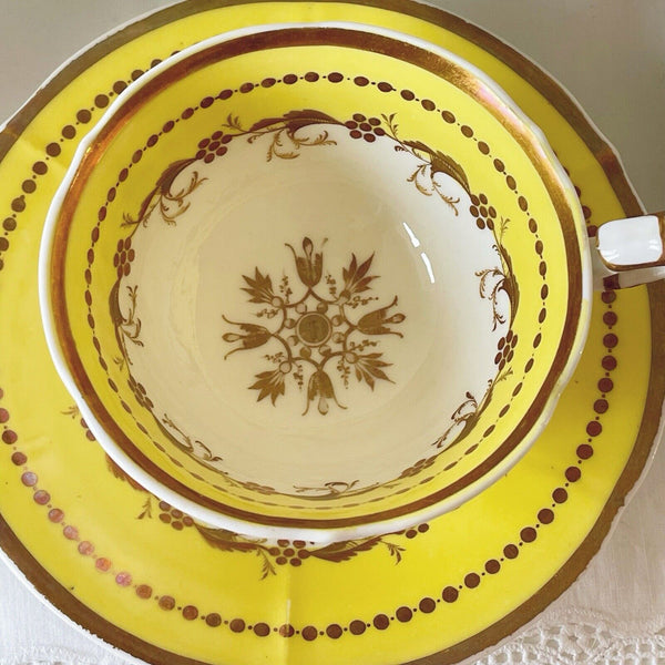 Antique Minton tea set, teapot, teacup, coffee cup, saucers, sucrier, cake plate