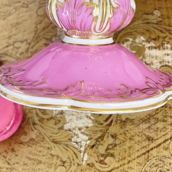 Antique pink Coalport comport