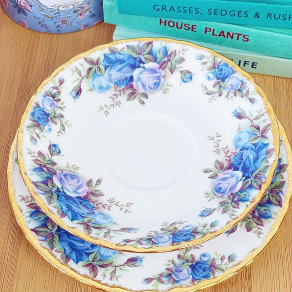 Royal Albert Moonlight Roses teaset for six - teacup trios - saucers, side plate