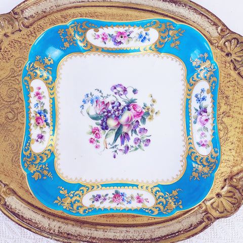 A square form Sèvres soft paste serving dish, 20cm