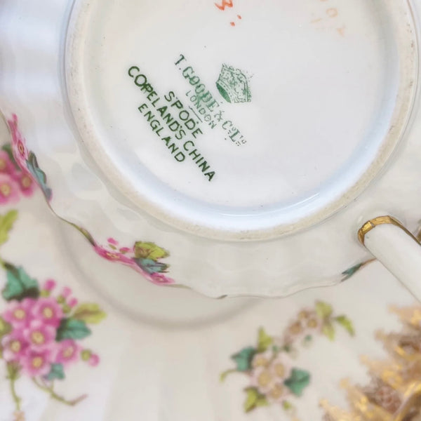Spode Copelands China for T. Goode antique cup and saucer set