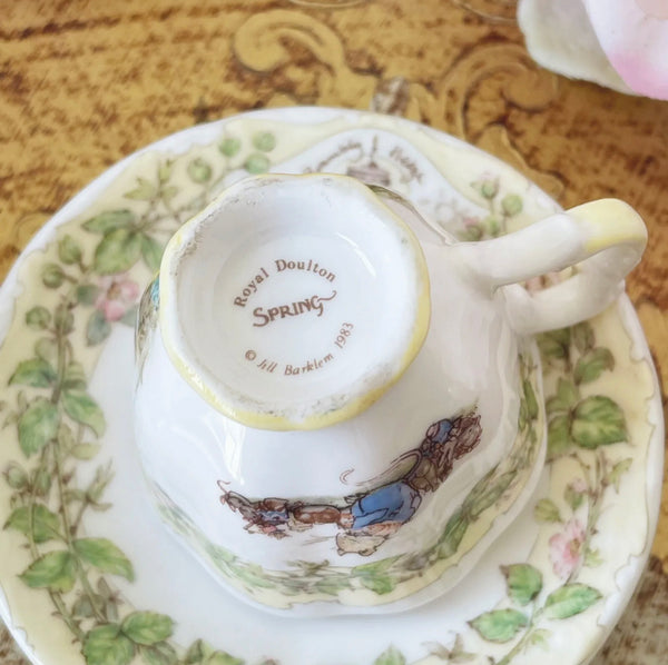 Brambly Hedge Spring Miniature teacup and saucer set, Royal Doulton
